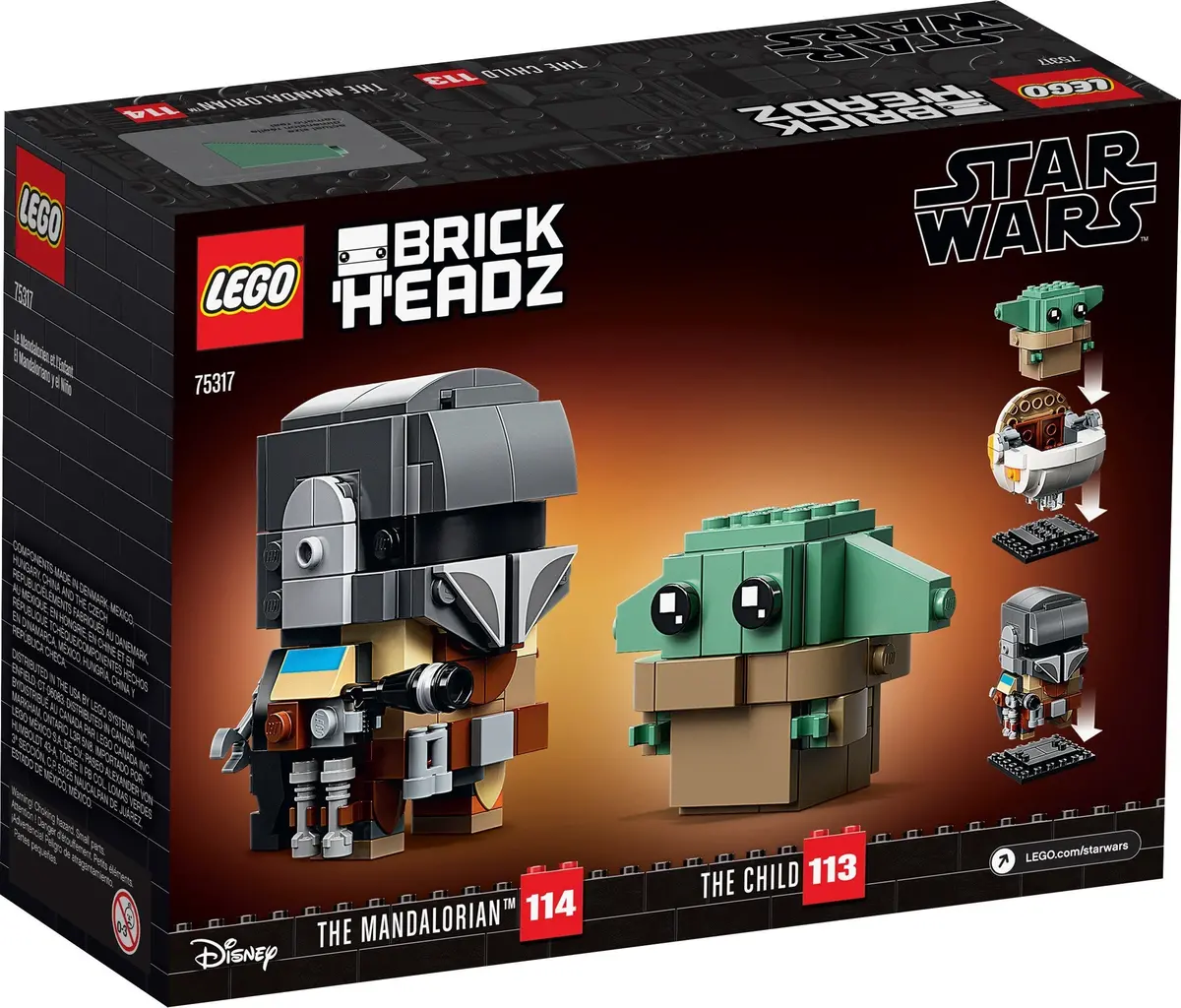 Lego Brickheadz - Star Wars: The Child & The Mandalorian (75317) Retired Building Toy 2