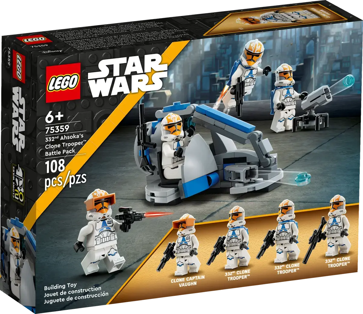 Lego Star Wars: The Clone Wars - 332Nd Ahsoka'S Clone Trooper Battle Pack Retired Building Toy (75359) Low Stock 1