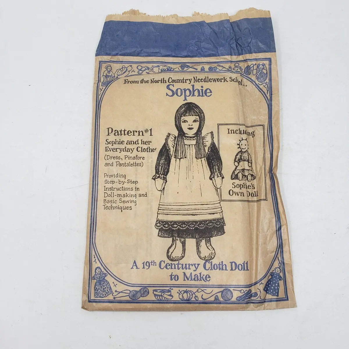 Vintage Sophie Doll & Dress Pattern #1 North Country Needlework School Nh 1993 1
