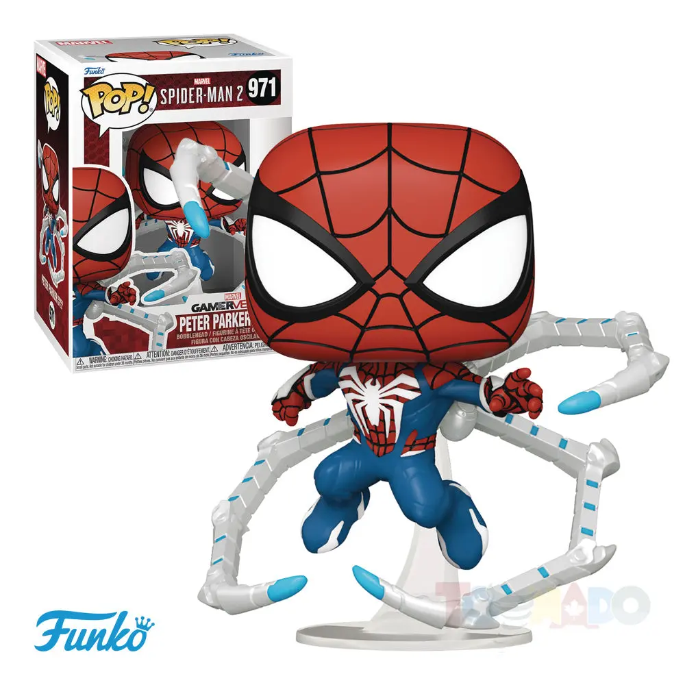 Funko Pop! Games #971 - Spider-Man 2 - Peter Parker (Advanced 2.0 Suit) Vinyl Figure (76109) 1
