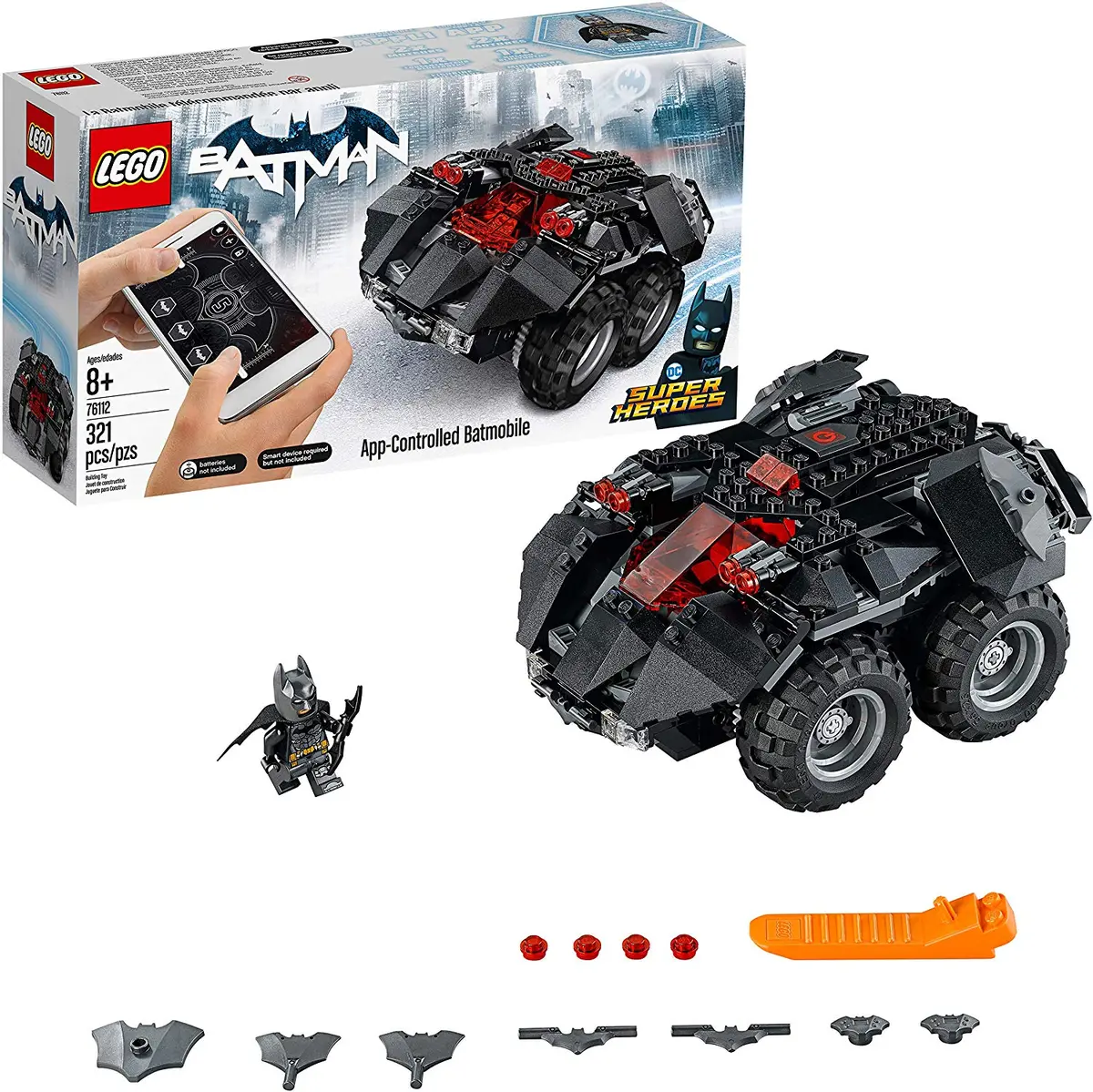 Lego Dc Super Heroes - Batman - App-Controlled Batmobile - Retired Building Toy (76112) Low Stock 1