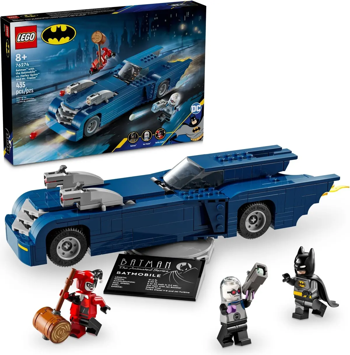 Lego Dc Super Heroes (Animated Series) Batman With The Batmobile Vs Harley Quinn And Mr Freeze 76274 Low Stock 1