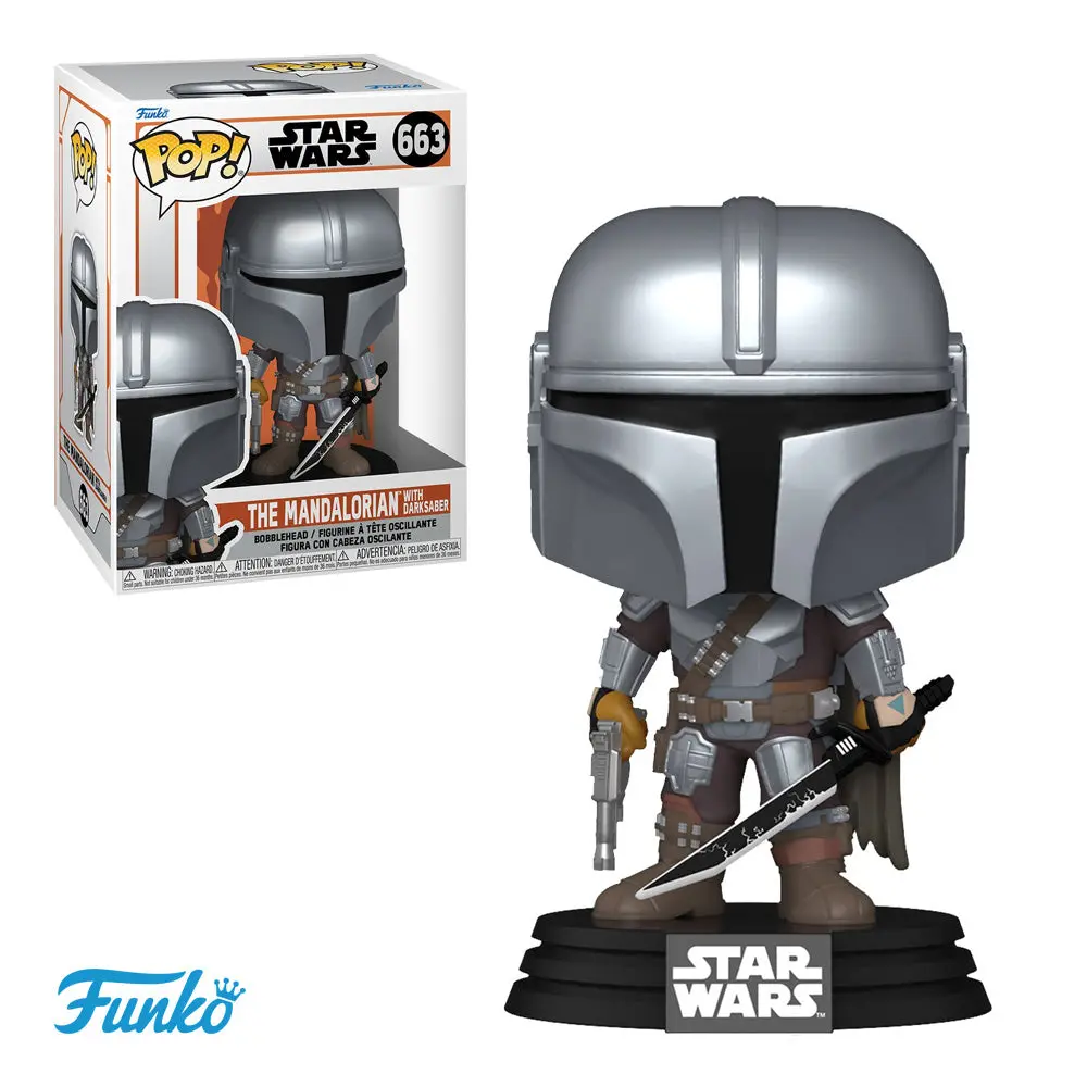 Funko Pop! Star Wars #663 - The Mandalorian With Darksaber Vinyl Figure (76550) 1