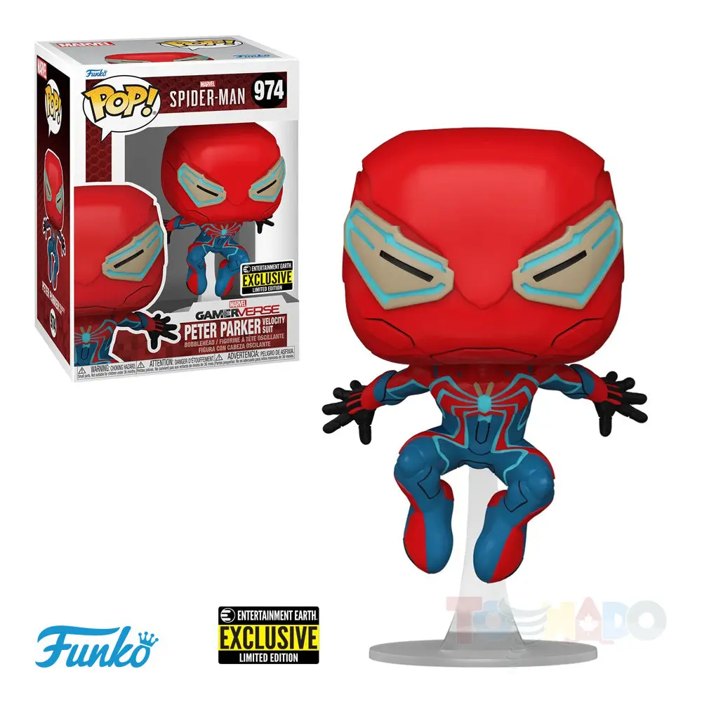 Funko Pop! Games #974 - Spider-Man 2 - Peter Parker (Velocity Suit) Exclusive Vinyl Figure (76676) 1