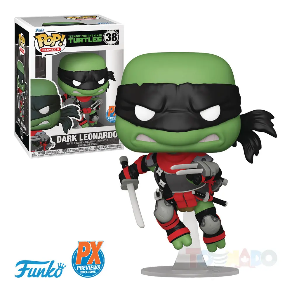 Funko Pop! Comics #38 - Tmnt Teenage Mutant Ninja Turtles - Dark Leonardo Vinyl Figure (76914) Low Stock 1