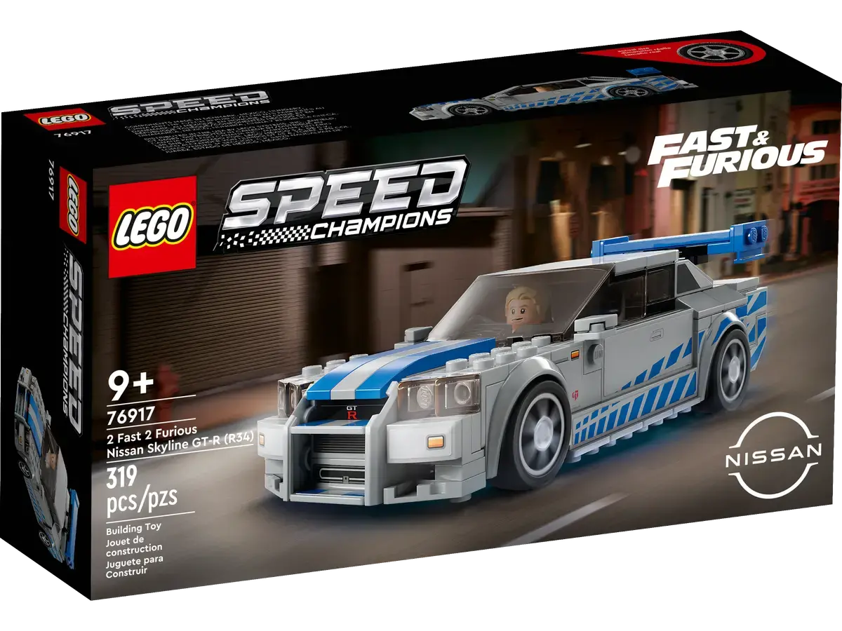 Lego Speed Champions - 2 Fast 2 Furious Nissan Skyline Gt-R (R34) Building Toy (76917) 1
