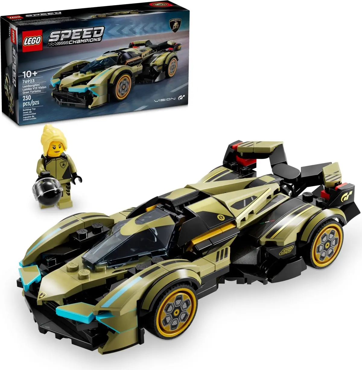 Lego Speed Champions - Lamborghini Lambo V12 Vision Gran Turismo Super Car Building Toy (76923) Low Stock 1