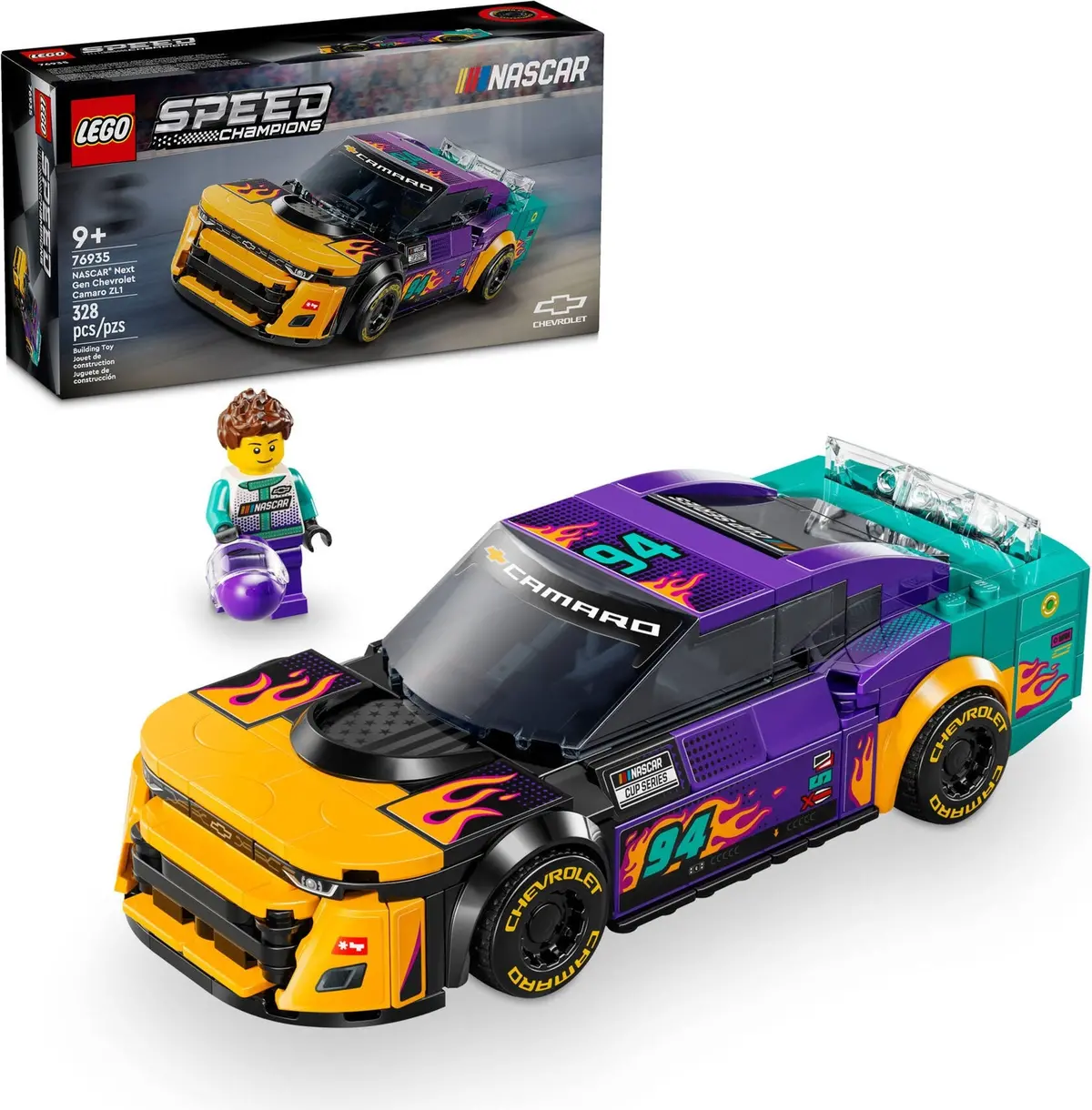 Lego Speed Champions - Nascar Next Gen Chevrolet Camaro Zl1 Race Car Building Toy (76935) Last One! 1