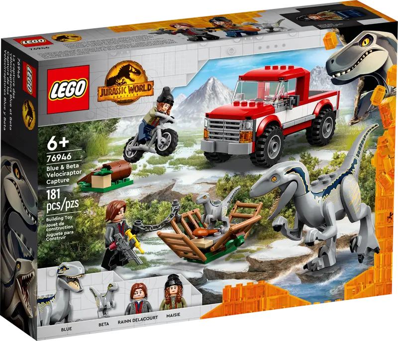 Lego Jurassic World - Dominion - Blue & Beta Velociraptor Capture (76946) Retired Building Toy Low Stock 1