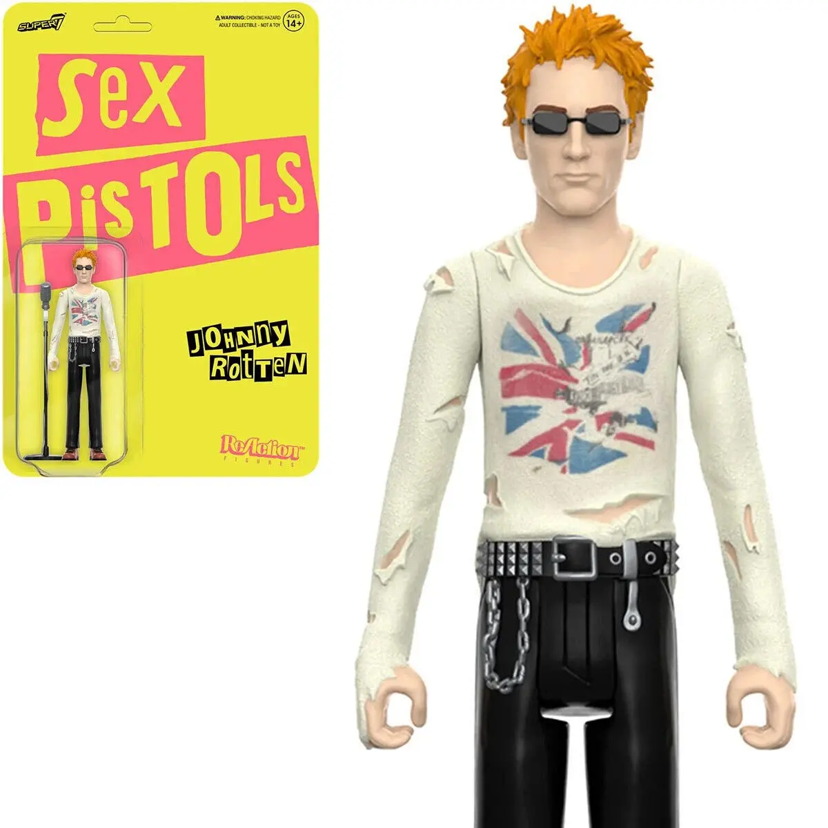 Super7 Reaction Figures - Sex Pistols - Wave 1 - Johnny Rotten Action Figure (82056) 1