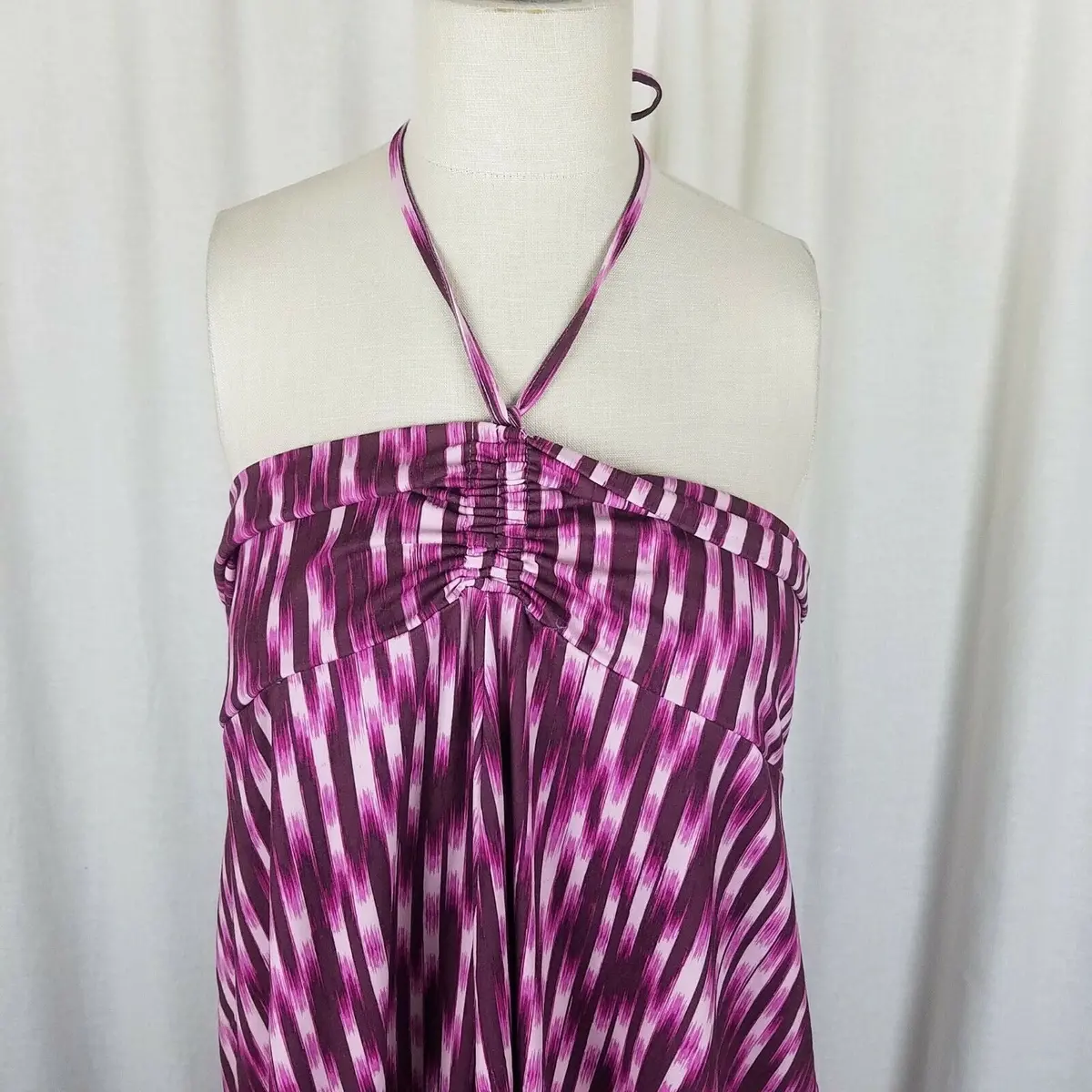 Eddie Bauer Aster Purple Freedry Convertible Halter Dress Womens 2Xl Stretch 2