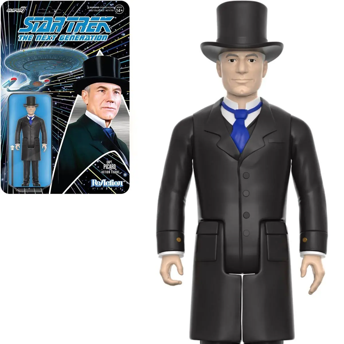 Super7 Reaction Figures Star Trek Next Generation (Wave 3) Victorian Capt Picard Action Figure 82108 1