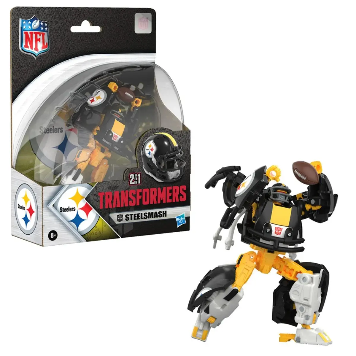 Transformers: Collaborative - Nfl - Pittsburgh Steelers - Steelsmash Action Figure / Helmet (G2334) Low Stock 1