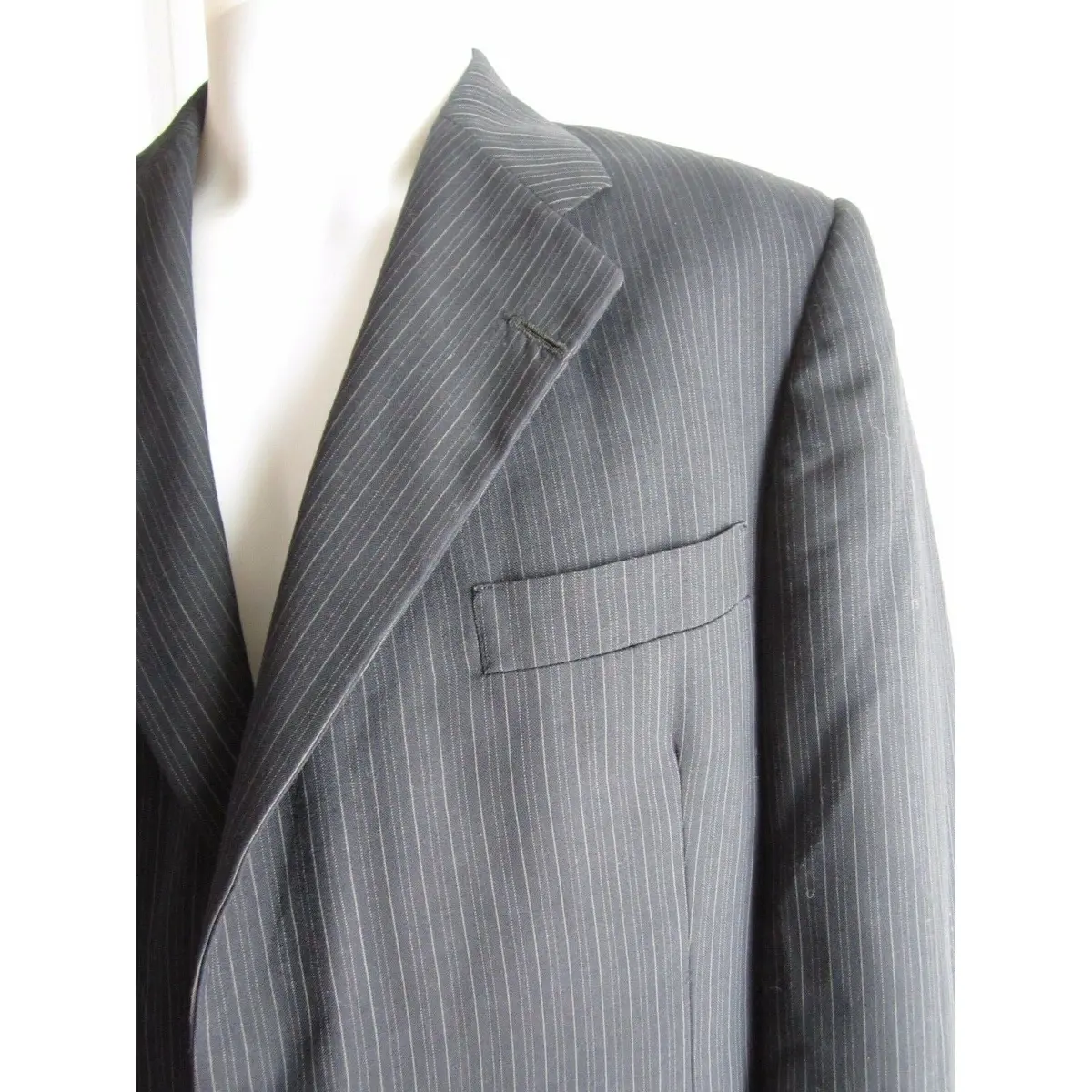 Christian Dior Hart Schaffner & Marx Pinstriped Wool Sport Coat Jacket Blazer L 2