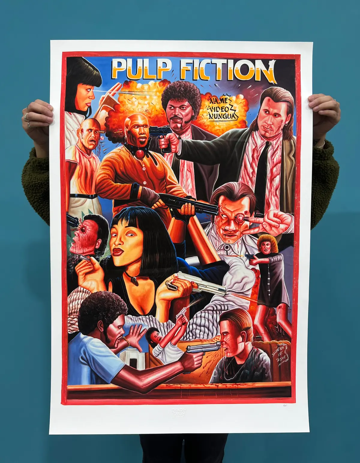 Pulp Fiction - Limited Edition Archival Giclée Print From Static Medium By Salvation 1