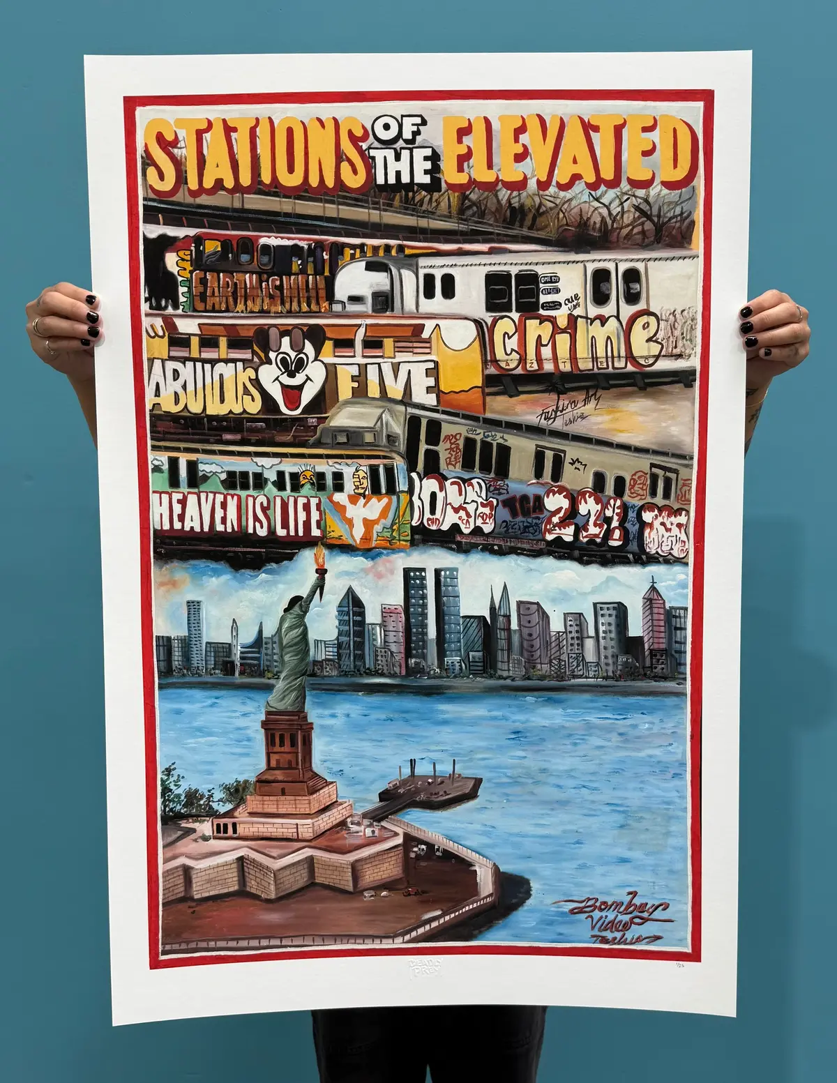 Stations Of The Elevated - Limited Edition Archival Giclée Print From Static Medium By Farkira 1