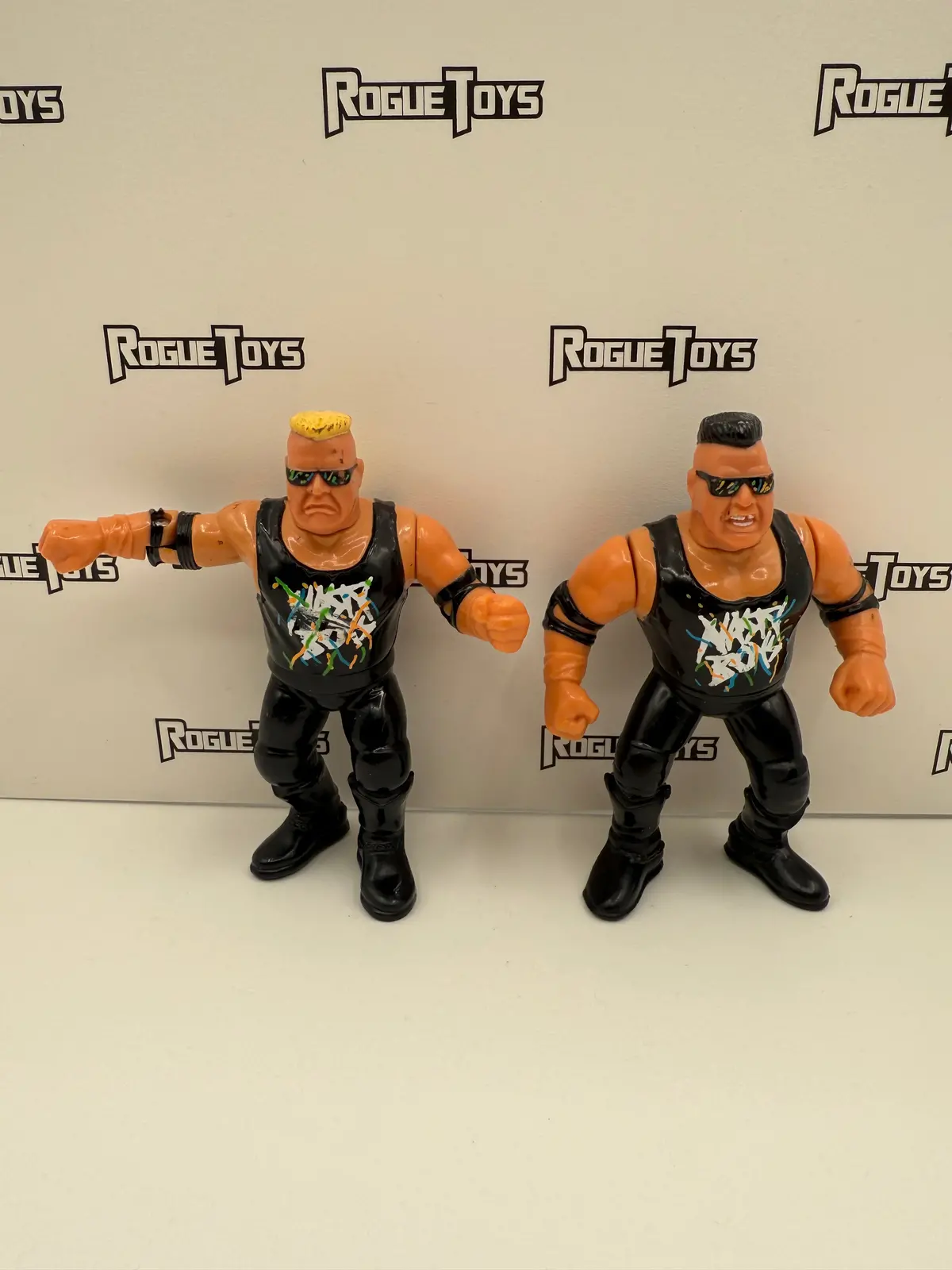 Hasbro Wwf Series 4 Nasty Boys: Brian Knobs With Nasticizer! & Jerry Sags With Punk Pounder! 1