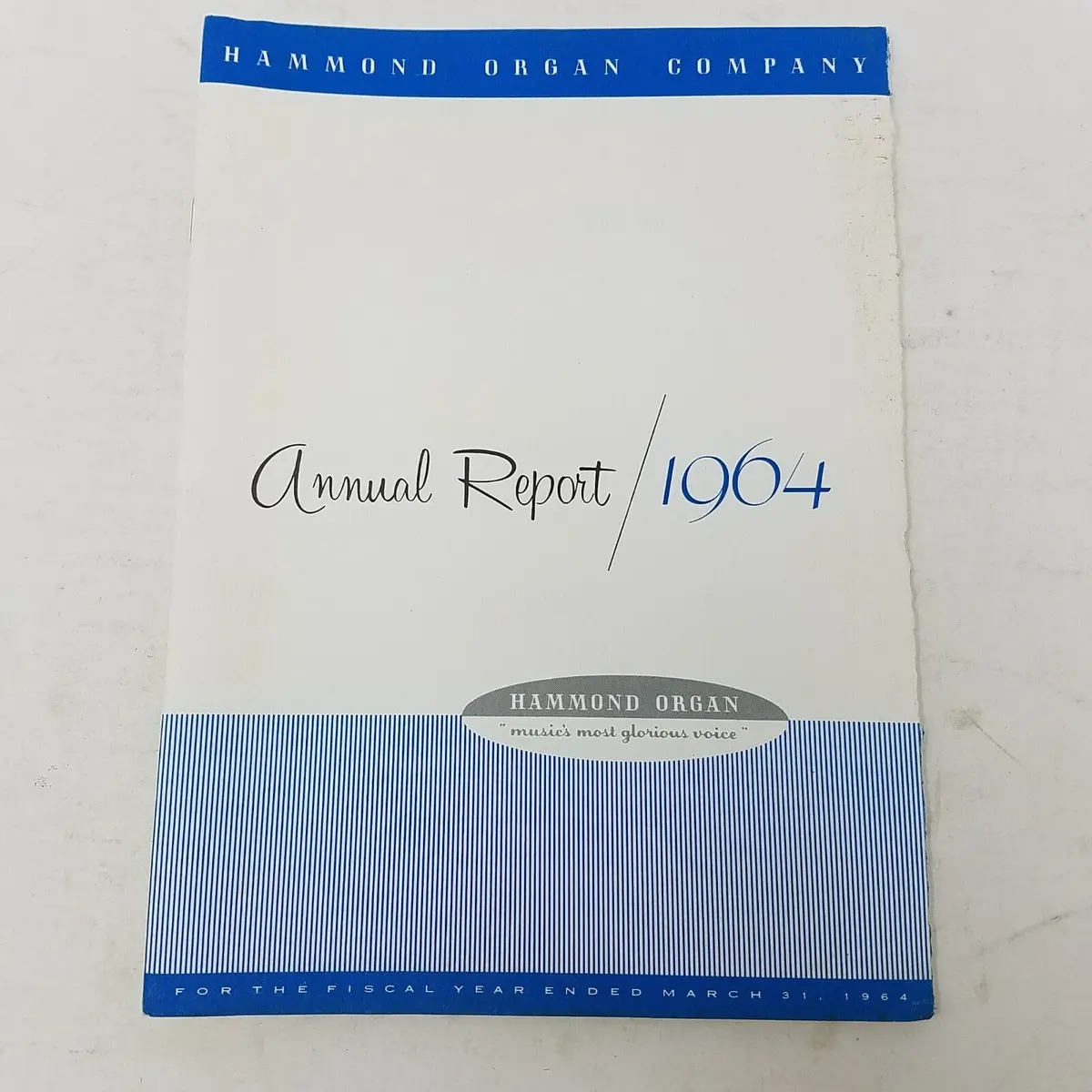 1964 Hammond Organ Company Annual Report Shareholders Year End Financials 1