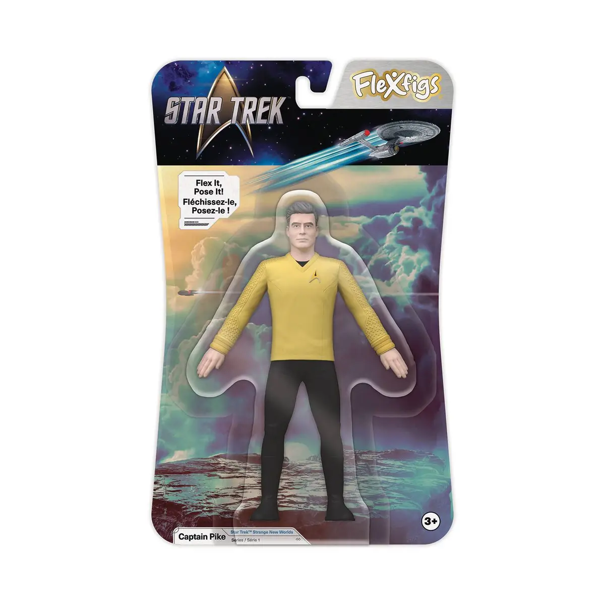 Flexfigs - Star Trek: Strange New Worlds - Captain Christopher Pike 4.5-Inch Bendable Figure (55029) Low Stock 1