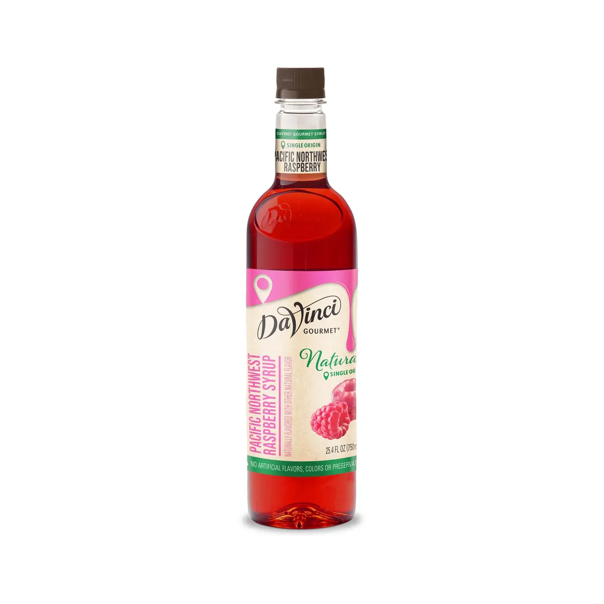 Naturals Pacific Northwest Raspberry Syrup - 4 X 750 Ml Plastic 1