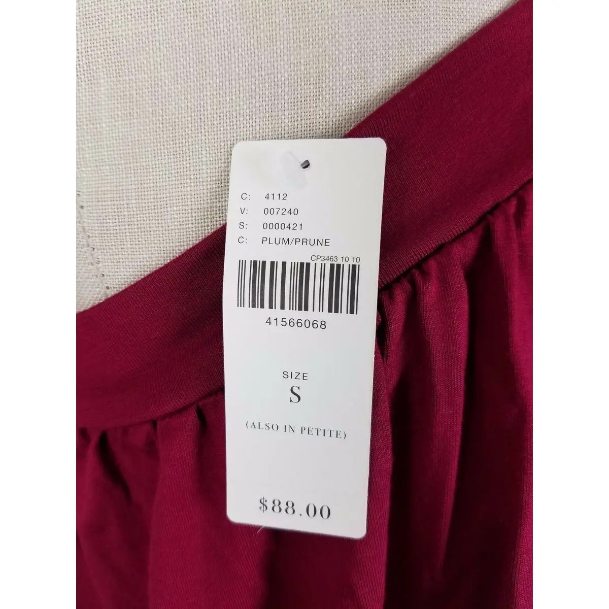 Anthropologie Gemma Off Shoulder Jersey Tunic Top Shirt Three Dots Plum Womens S 2