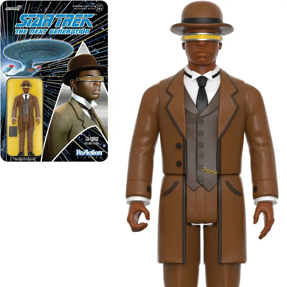 Super7 Reaction Figures - Star Trek: Next Generation - Wave 3 - Elementary Geordi Laforge (82106) Low Stock 1