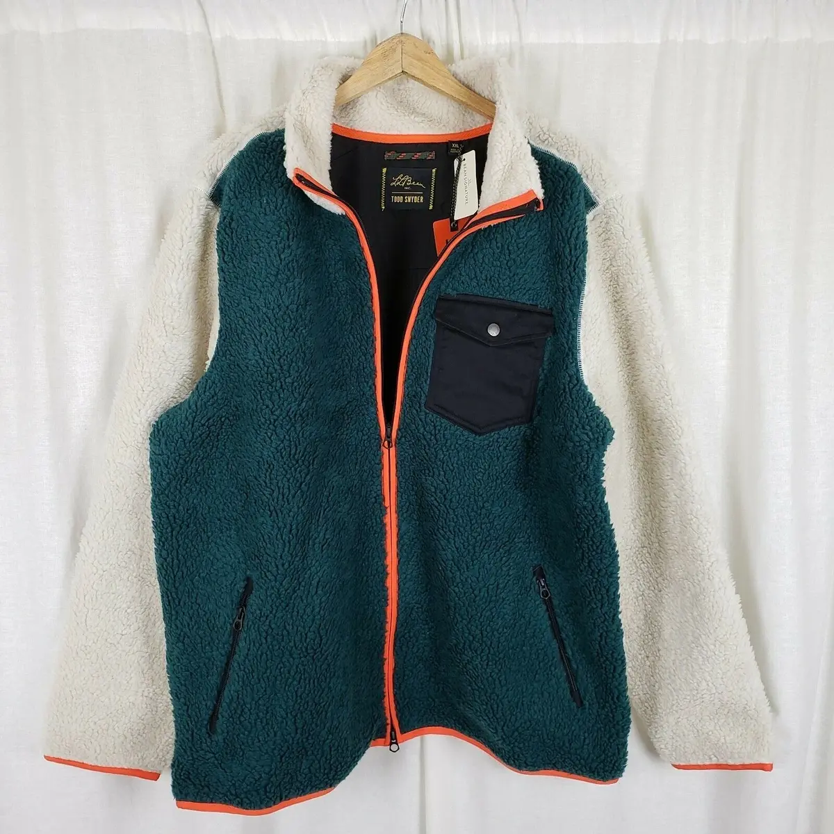 Ll Bean X Todd Snyder Hi-Pile Sherpa Zip Pattern Shirt Jacket Shacket Mens Xxl 1