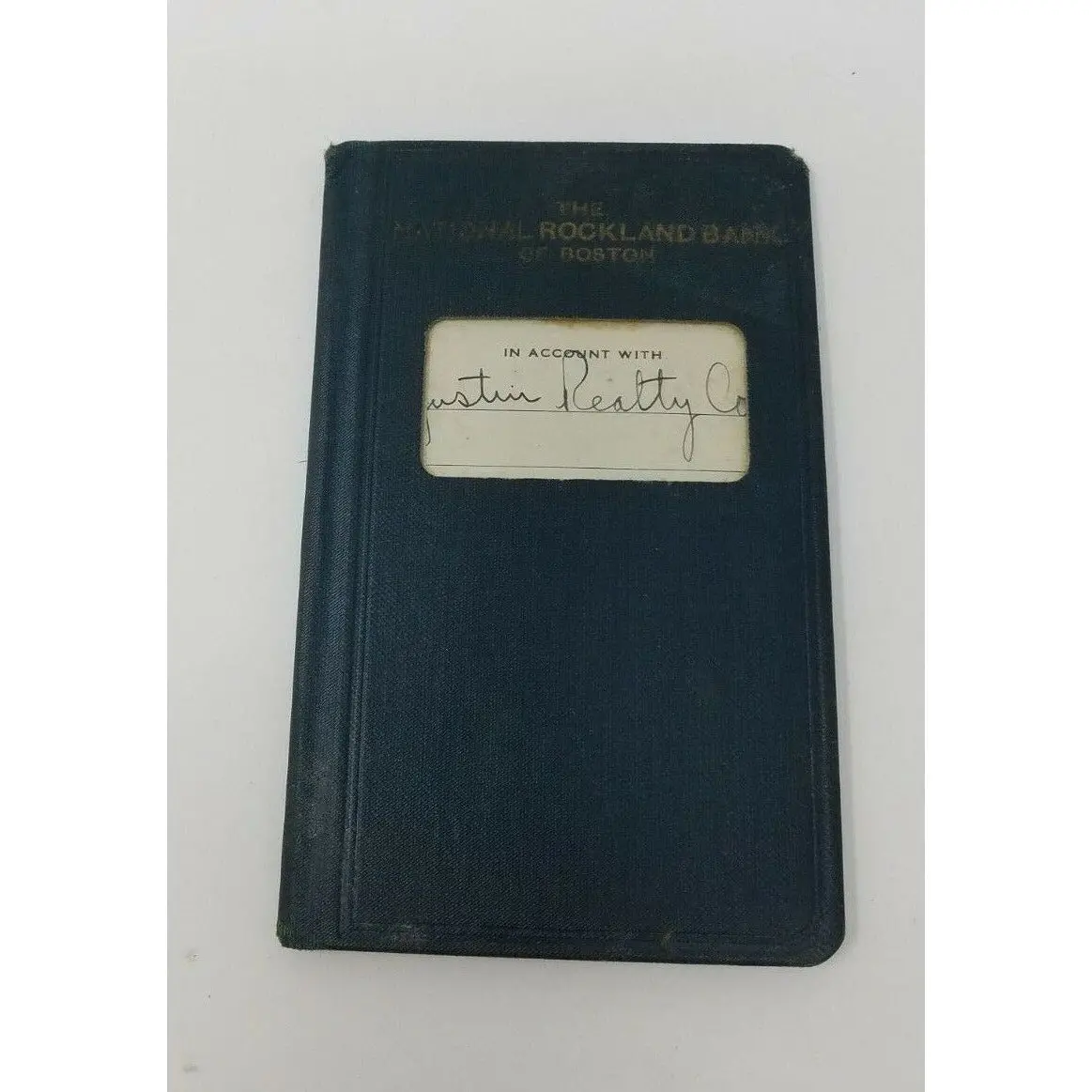 1937 The National Rockland Bank Of Boston Register Receipt Deposit Pass Book 5In 1