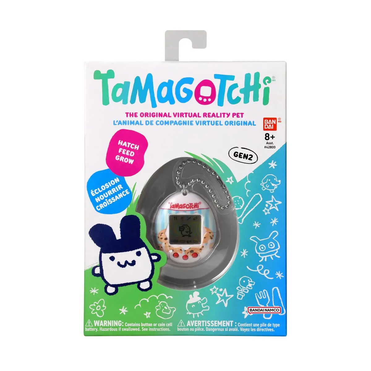 Bandai -The Original Tamagotchi - Gen 2 - Milk & Cookies Portable Electronic Game (42972) Low Stock 1