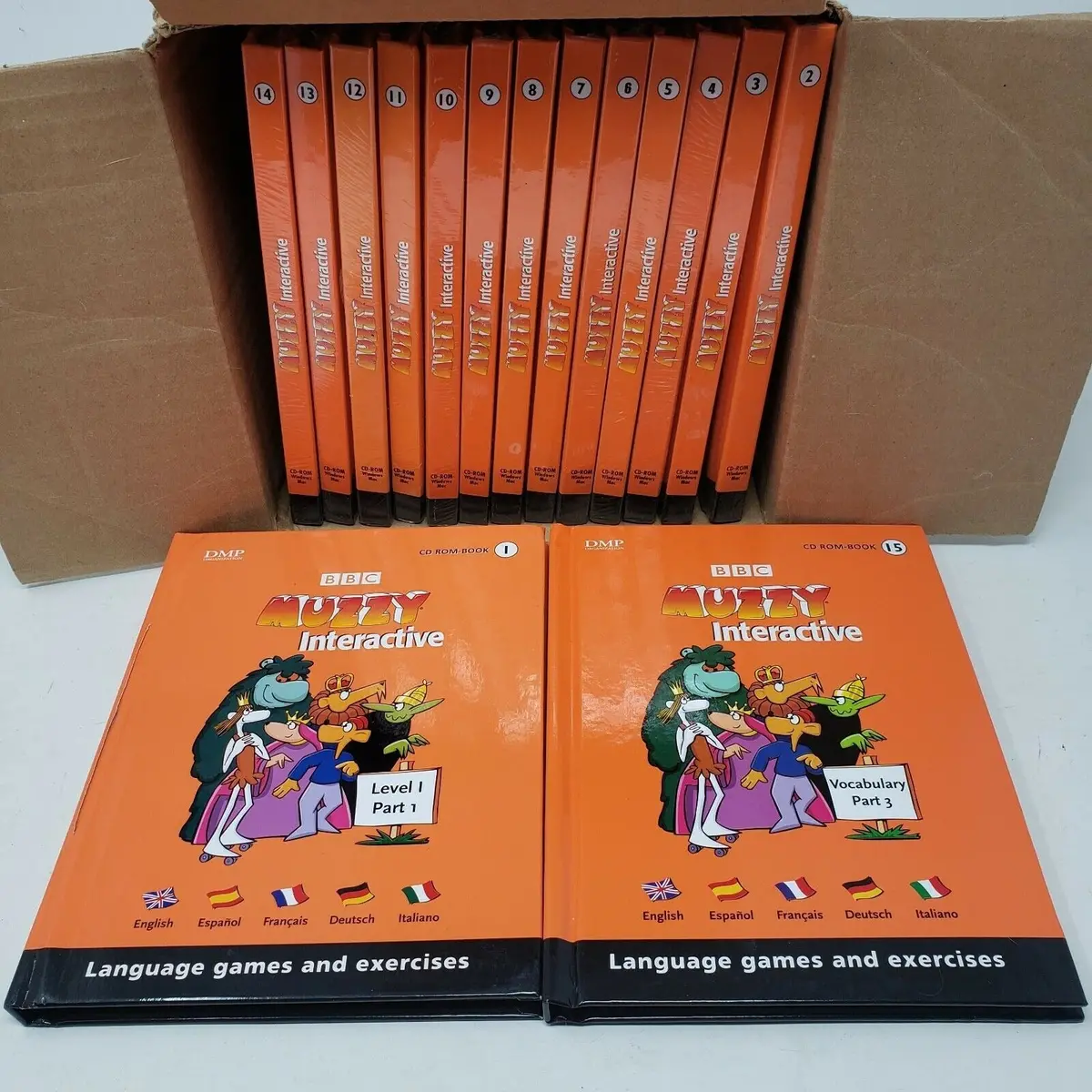 Bbc Muzzy Interactive Cd Rom Books Level 1 Lot 15 Language Games Windows Mac New 1