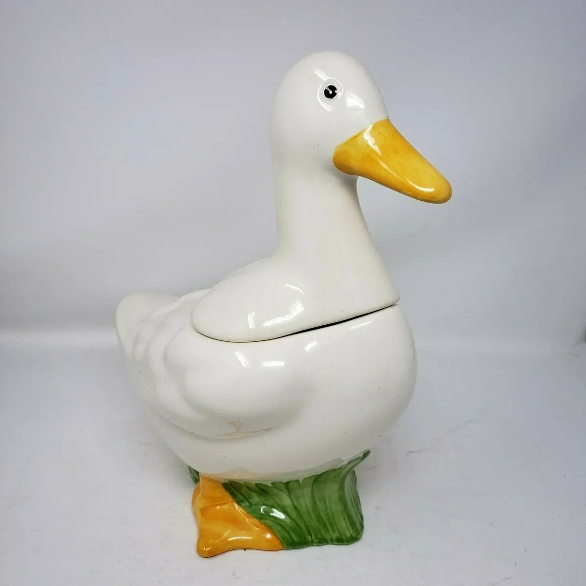 Vintage Metlox Sir Francis Drake Cookie Jar Duck Ceramic Usa Country Kitsch 1