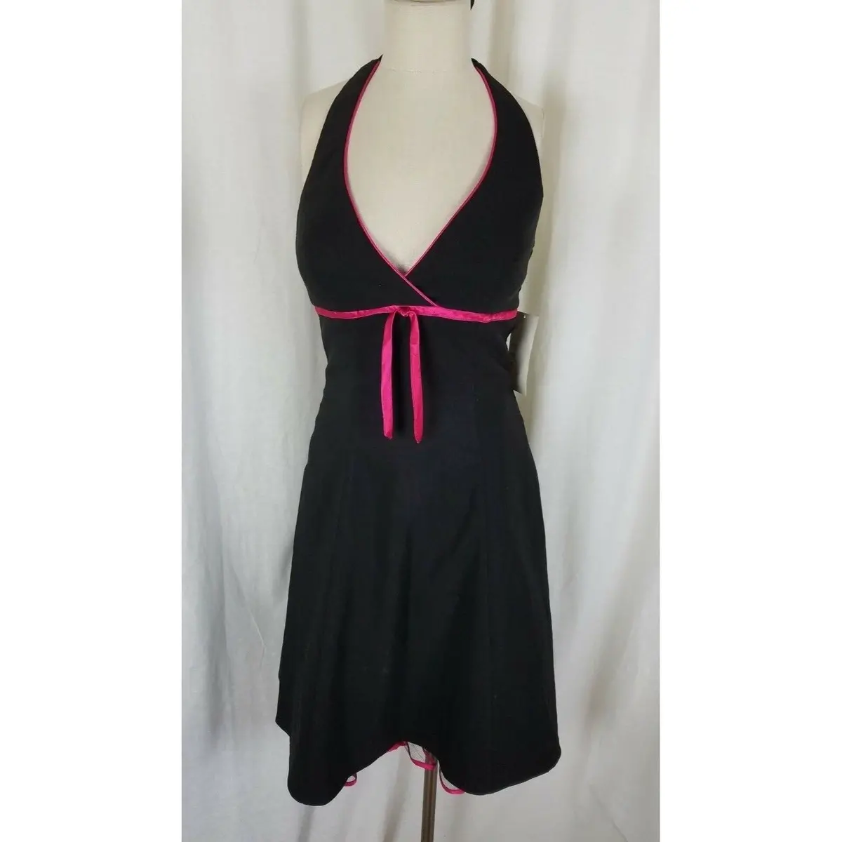 Steppin Out Halter Formal Prom Cocktail Little Black Dress Womens S Rockabilly 1