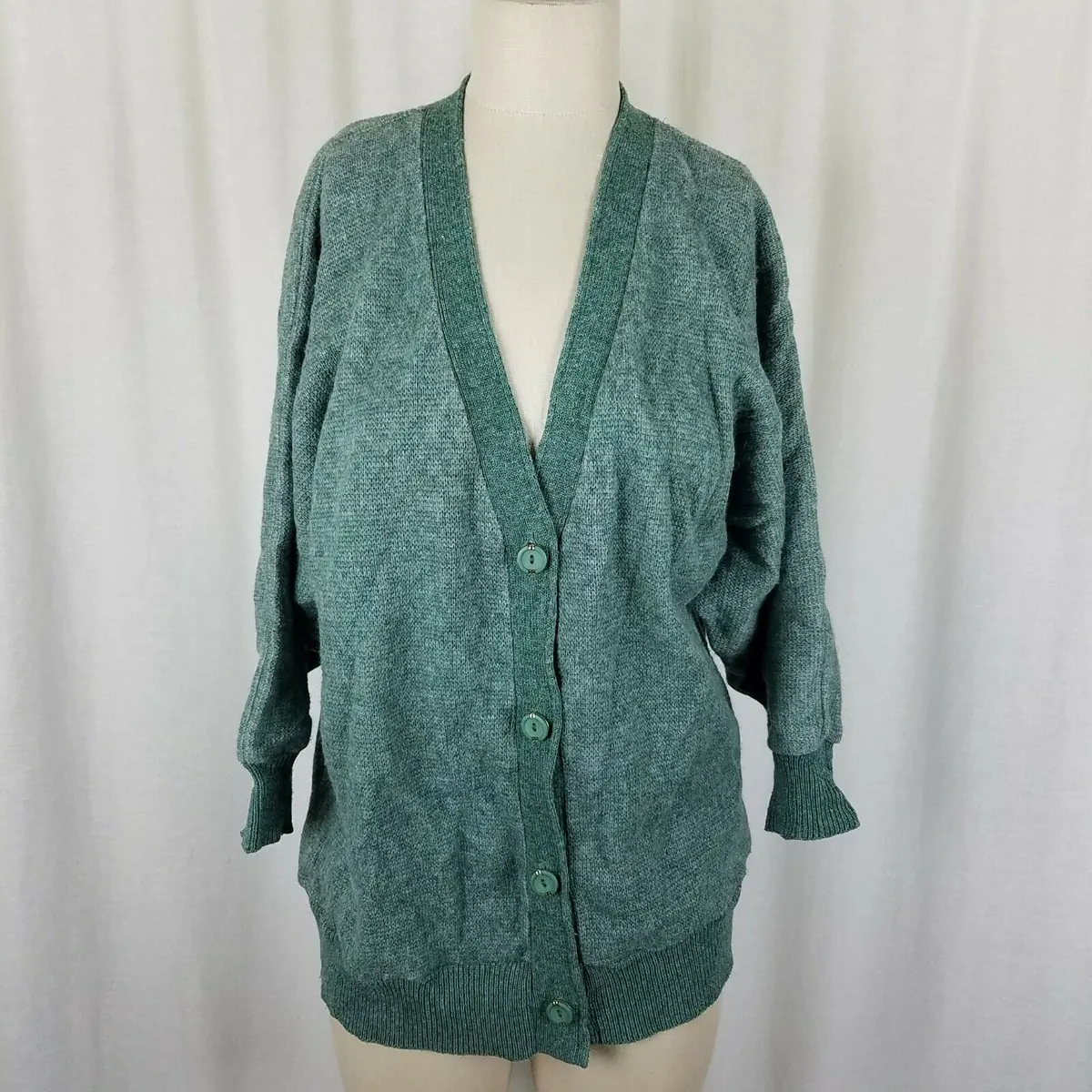 If You Fashion House Wool Blend Cardigan Sweater Womens M Vintage 3/4 Sleeve 50S 1