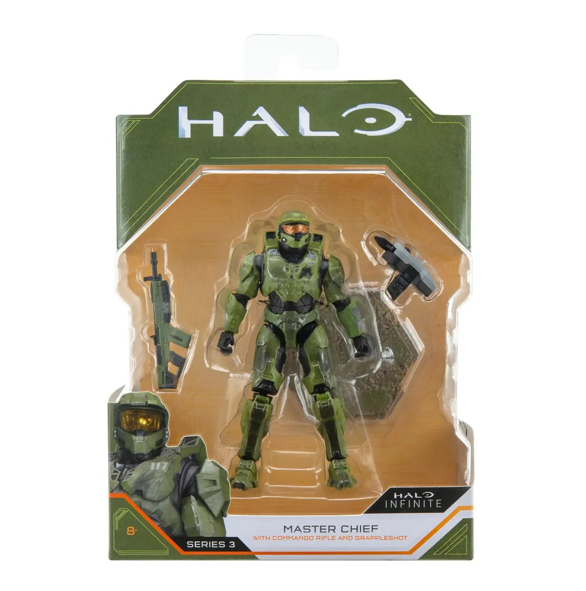 Halo Infinite - Series 3 - Master Chief (With Commando Rifle & Grappleshot) Action Figure (Hlw0045) Low Stock 1
