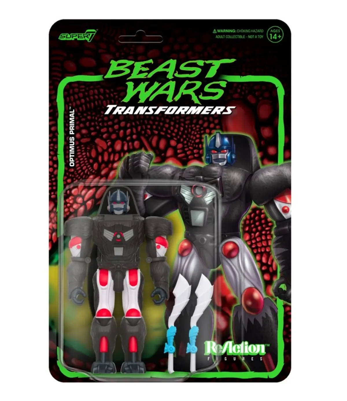 Super7 Reaction Figures: Transformers Beast Wars Wave 7 (Maximal) Optimus Primal Action Figure 82246 1