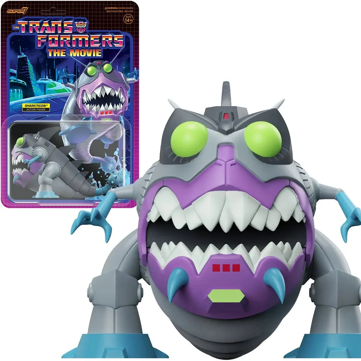 Super7 Reaction Figures - Transformers (Wave 6) Sharkticon (G1) Deluxe Action Figure (81939) Low Stock 1