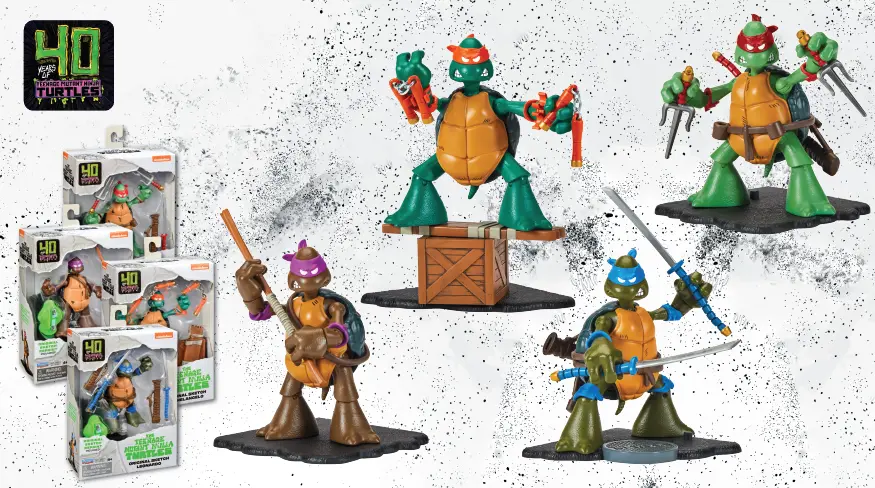 Teenage Mutant Ninja Turtles (Tmnt 40Th Anniversary) Original Sketch 4-Pack Action Figure (80950) 1