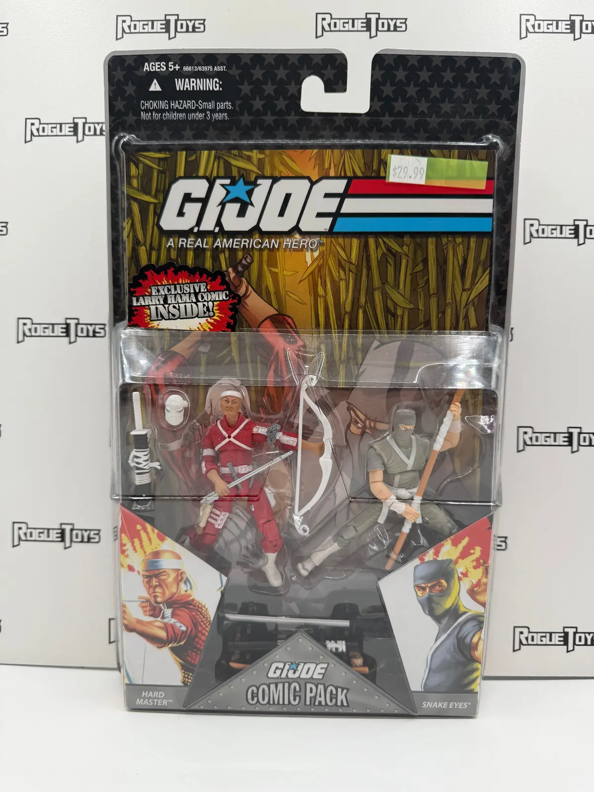 Hasbro G.I. Joe A Real American Hero (Arah) Comic Pack Arashikage Leader Hard Master & Ninja Apprentice Snake Eyes 1