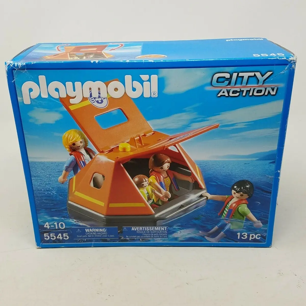 Playmobil Playset 5545 Rescue Life Raft Water Toy Coast Guard 1