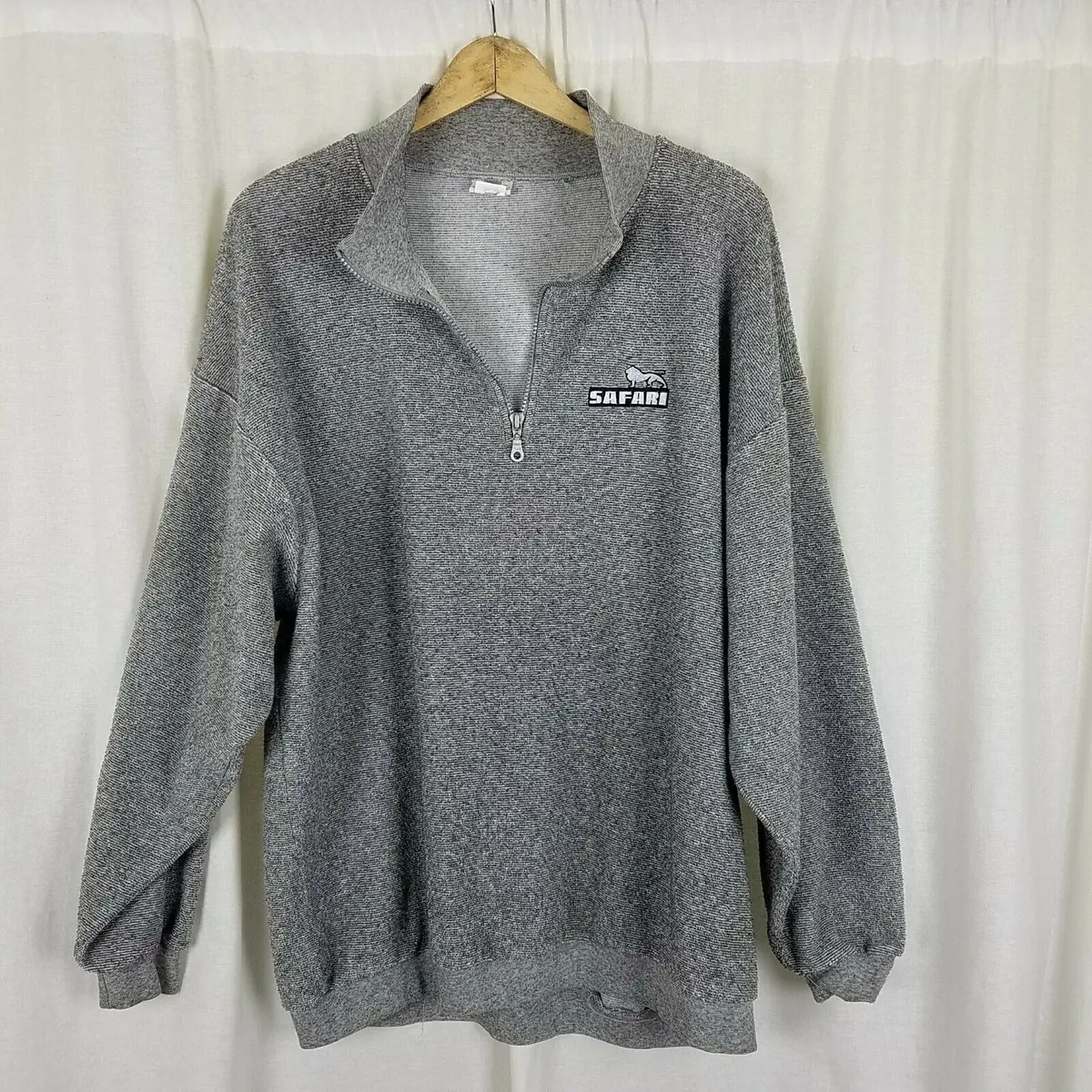 Vintage Sutton's Sportswear Safari Terrycloth Henley Sweatshirt Mens Xl Usa 90S 1