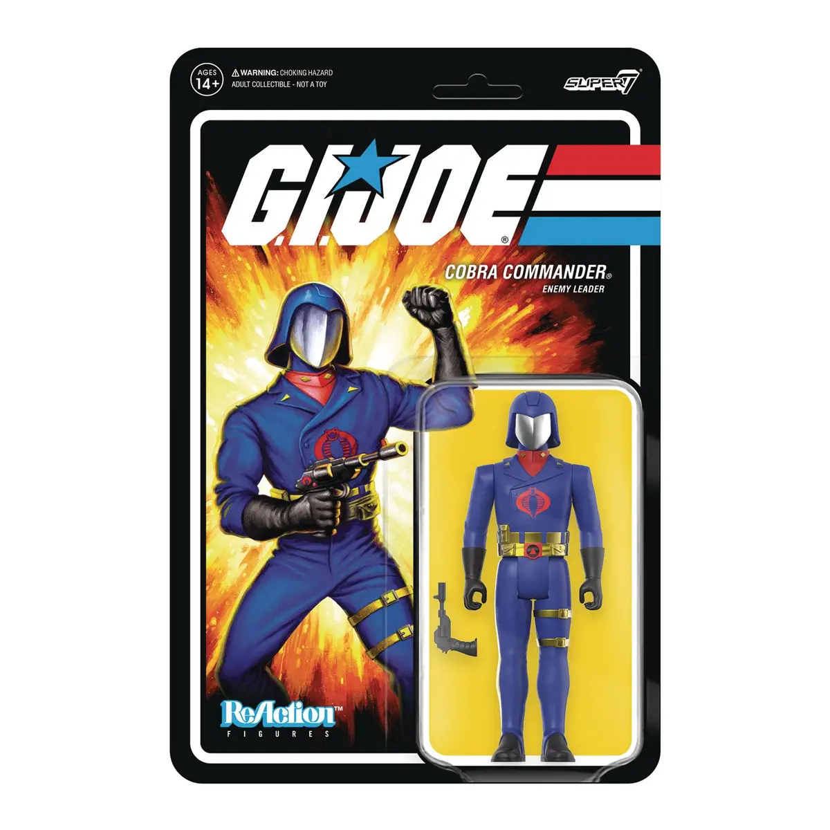 Super7 Reaction Figures - G.I. Joe: Wave 3 - Cobra Commander (Enemy Leader) Toy Colors Action Figure (81818) Last One! 1