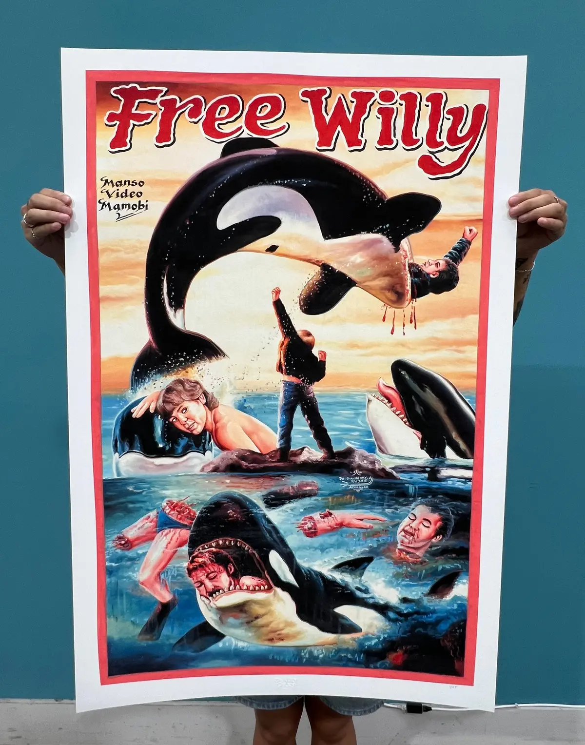 Free Willy - Limited Edition Archival Giclée Print From Static Medium By Heavy J 1