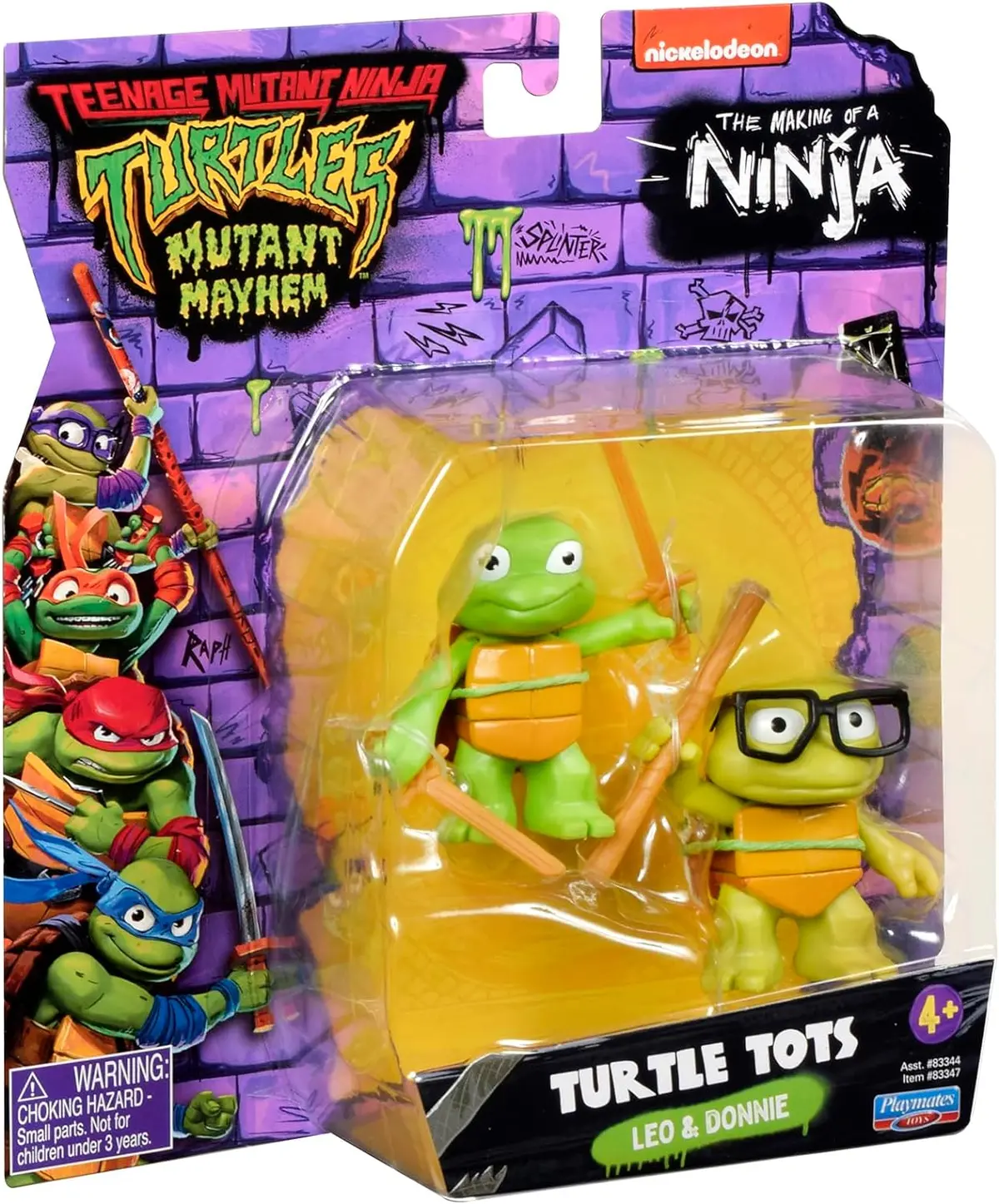 Teenage Mutant Ninja Turtles: Mutant Mayhem - Turtle Tots (Leo & Donnie) Action Figures (83290) Last One! 1