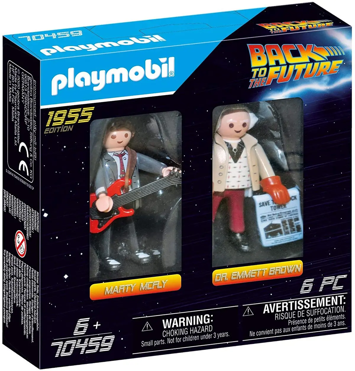 Playmobil - Back To The Future - 1955 Edition - Marty Mcfly & Dr. Emmet (Doc) Brown (70459) Playset Low Stock 1