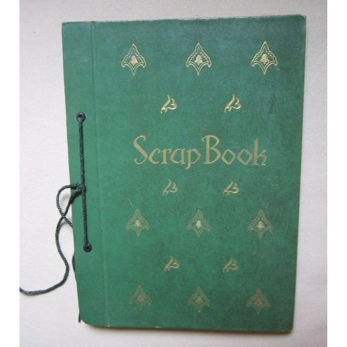 Vintage Embossed Birds Stamps Scrapbook 50S Mid Century Photo Album Tie Binding 1