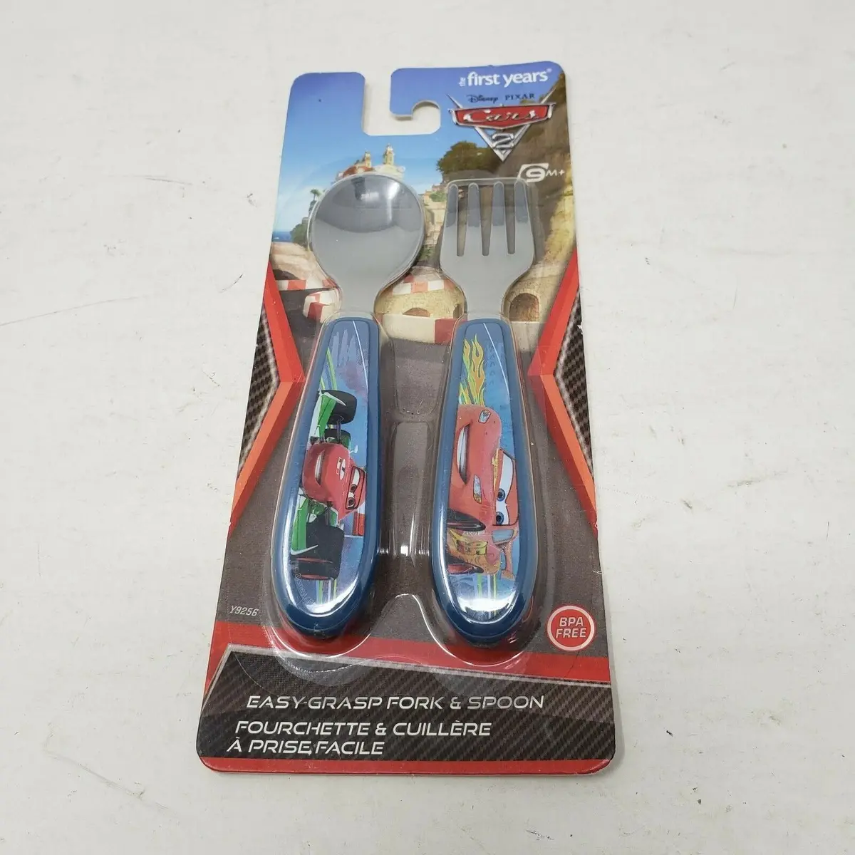 Disney Pixar Cars Easy Grip Child's First Years Spoon & Fork Utensils Set Dinner 1