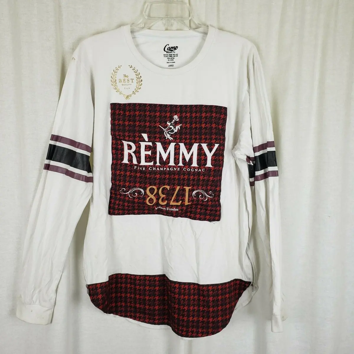 Remmy Fine Champagne Cognac 1738 Long Sleeve Promo Tshirt Top Mens L Advertising 1