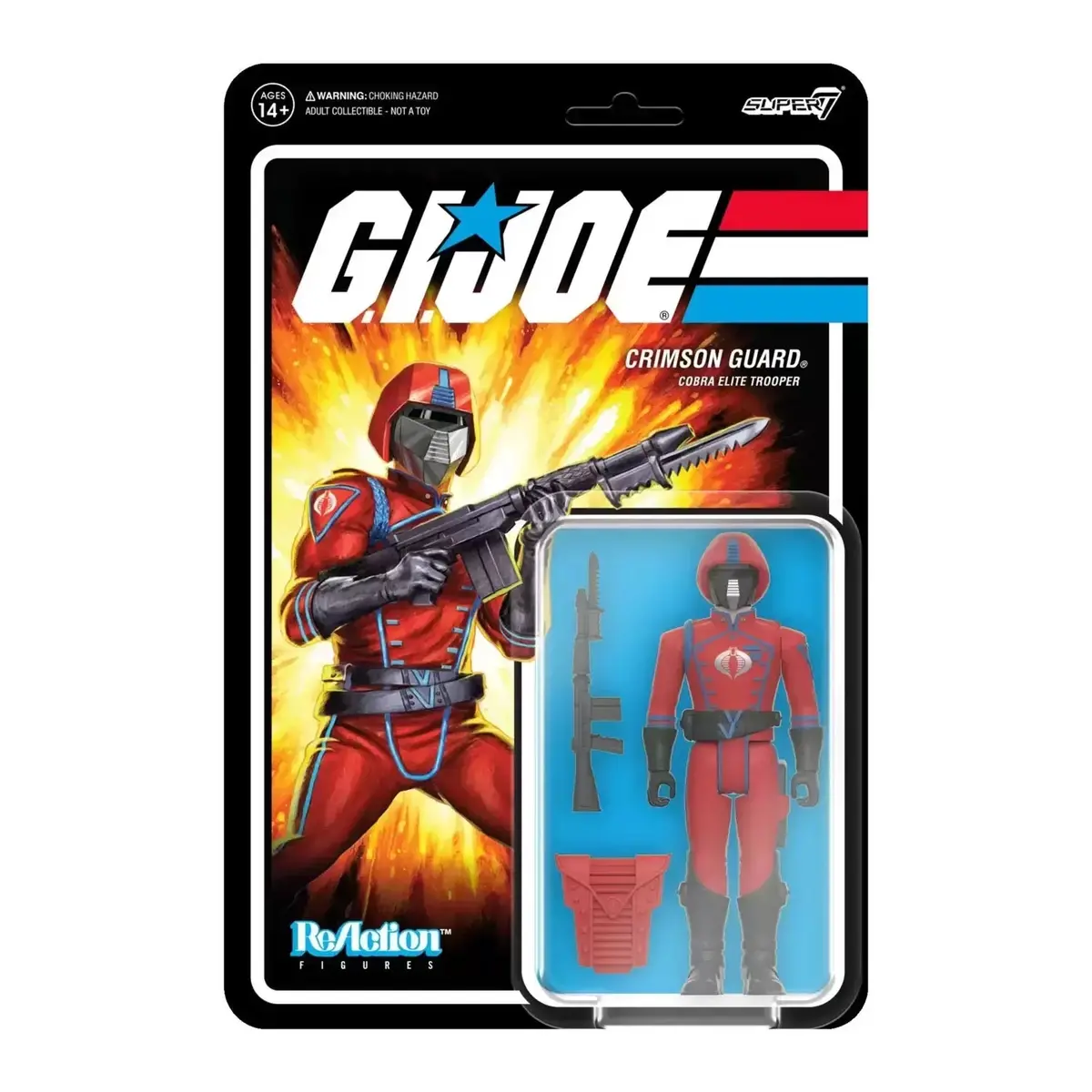 Super7 Reaction Figures - G.I. Joe (Wave 7) Crimson Guard (Cobra Elite Trooper) Action Figure 83387 1