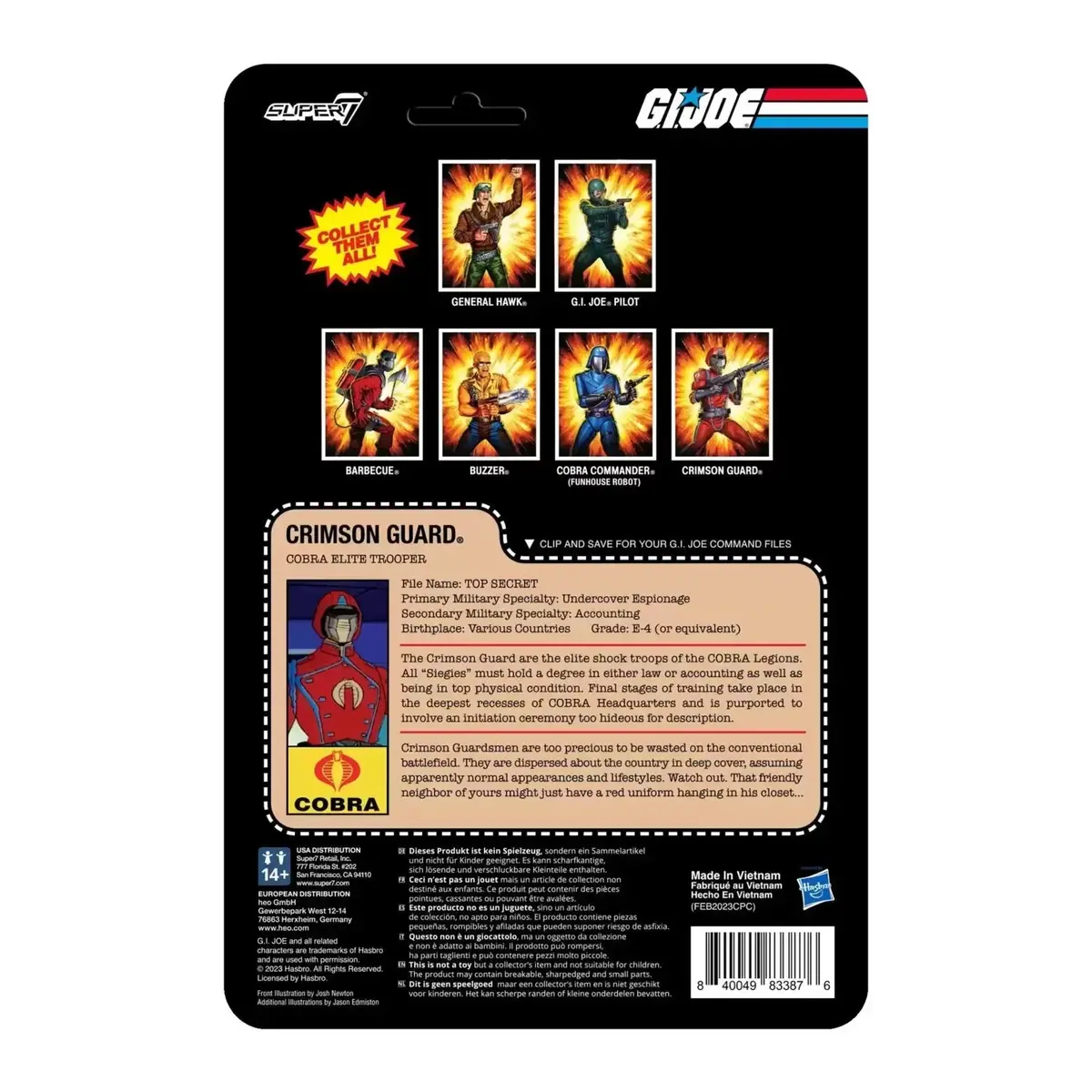 Super7 Reaction Figures - G.I. Joe (Wave 7) Crimson Guard (Cobra Elite Trooper) Action Figure 83387 2