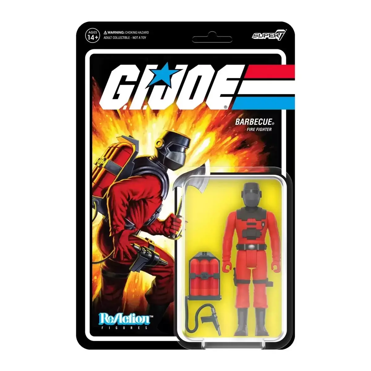 Super7 Reaction Figures - G.I. Joe - Wave 7 - Barbecue (Fire Fighter) Action Figure (83384) 1